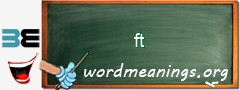 WordMeaning blackboard for ft